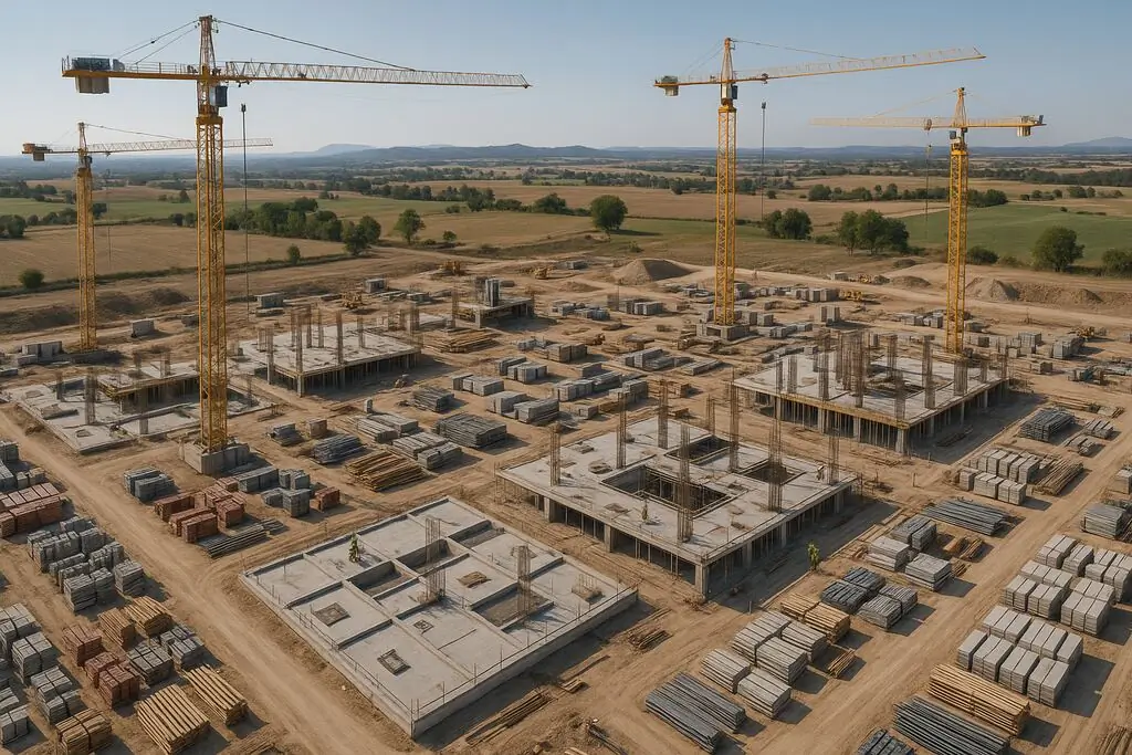 Vídeo aéreo de obra civil para constructora