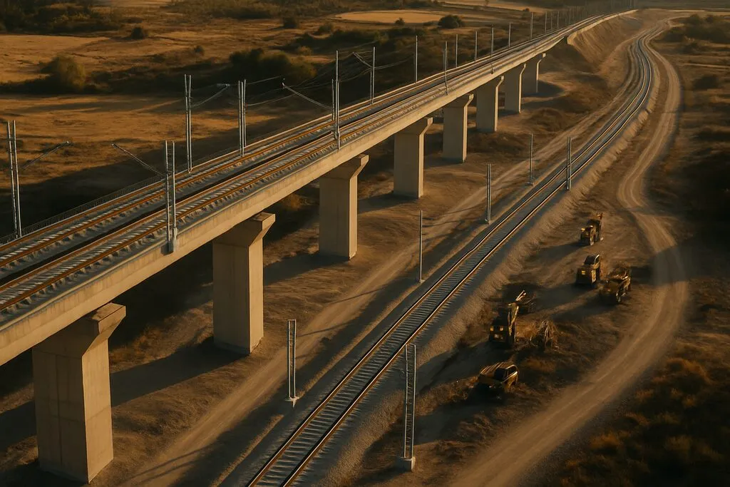 Vídeo aéreo de obra de AVE para constructora